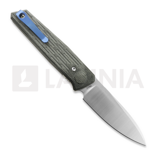 Reate PL-6 folding knife, Black Micarta, Satin