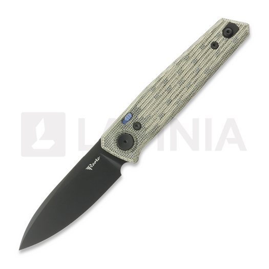 Reate PL-6 fällkniv, Green/Black Micarta, Black PVD