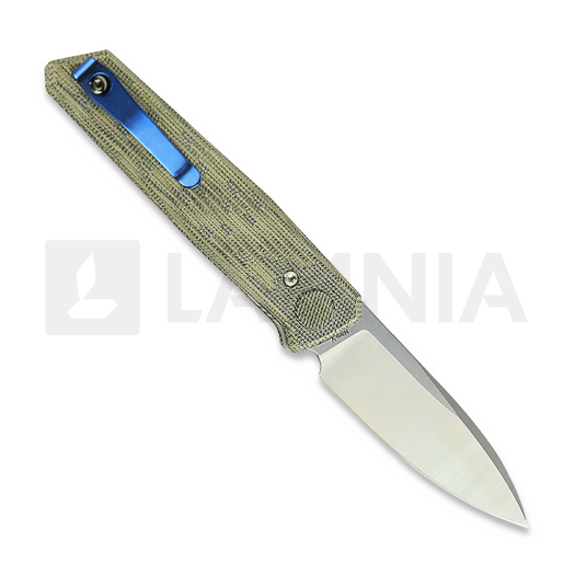 Reate PL-6 sulankstomas peilis, Green/Black Micarta, Satin