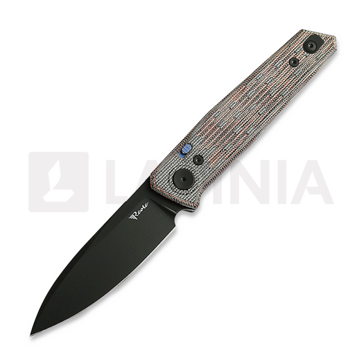 Reate PL-6 折叠刀, Red/Black Micarta, Black PVD