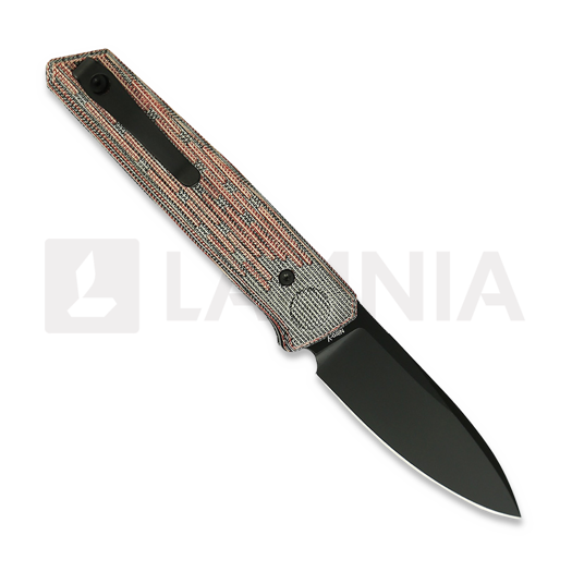 Reate PL-6 sulankstomas peilis, Red/Black Micarta, Black PVD