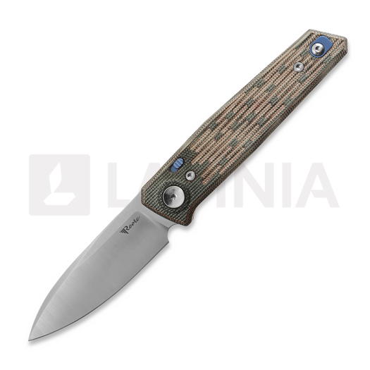 Reate PL-6 folding knife, Red/Black Micarta, Satin
