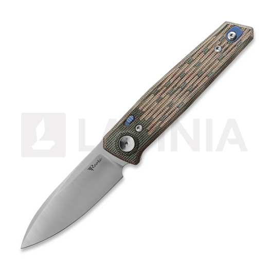 Reate PL-6 折叠刀, Red/Black Micarta, Satin