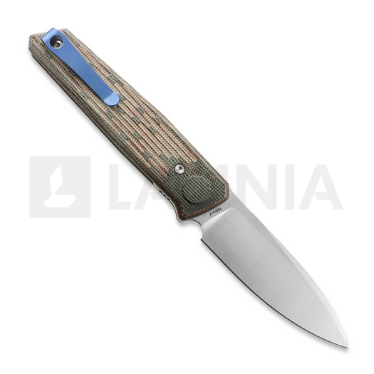 Reate PL-6 sulankstomas peilis, Red/Black Micarta, Satin