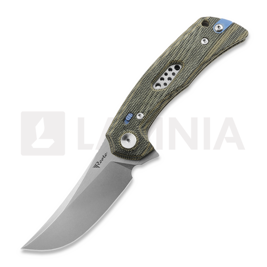 Reate PL-7 vouwmes, Green/Black Micarta, Satin