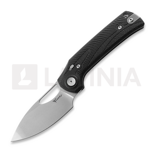 Reate PL-XE 접이식 나이프, Black Micarta, Stonewashed