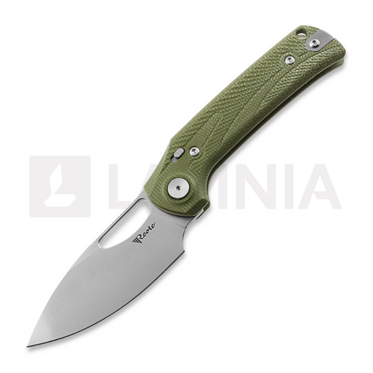 Reate PL-XE sklopivi nož, Green Micarta, Stonewashed