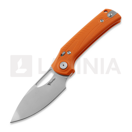 Reate PL-XE 접이식 나이프, Orange G-10, Stonewashed