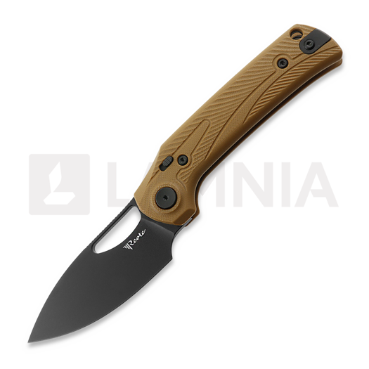 Reate PL-XE foldekniv, Tan G-10, PVD