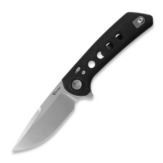 Reate PL-XF Black Micarta/G-10 kääntöveitsi, Stonewash