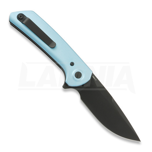 Reate PL-XF Blue Aluminum kääntöveitsi, Black PVD
