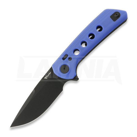 Reate PL-XF Blue G-10 סכין מתקפלת, Black PVD