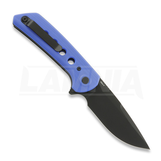 Reate PL-XF Blue G-10 kääntöveitsi, Black PVD