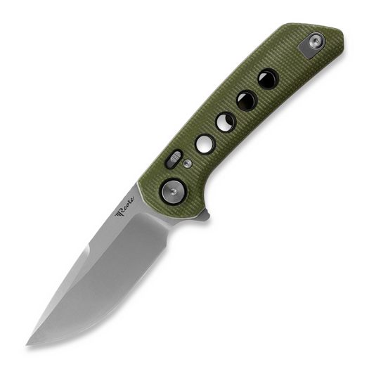 Skladací nôž Reate PL-XF Green Micarta/Black G-10, Stonewash