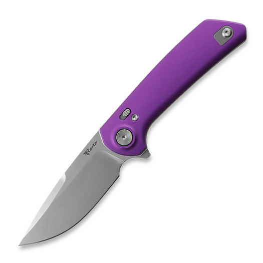 Reate PL-XF Purple Aluminum 접이식 나이프, Satin/Stonewash