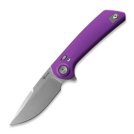 Reate PL-XF Purple Aluminum összecsukható kés, Satin/Stonewash