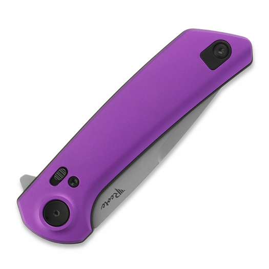 Reate PL-XF Purple Aluminum sulankstomas peilis, Stonewash