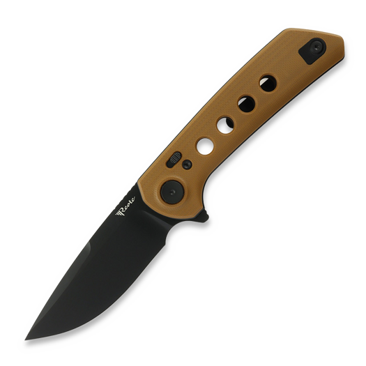 Reate PL-XF Tan G-10 접이식 나이프, PVD