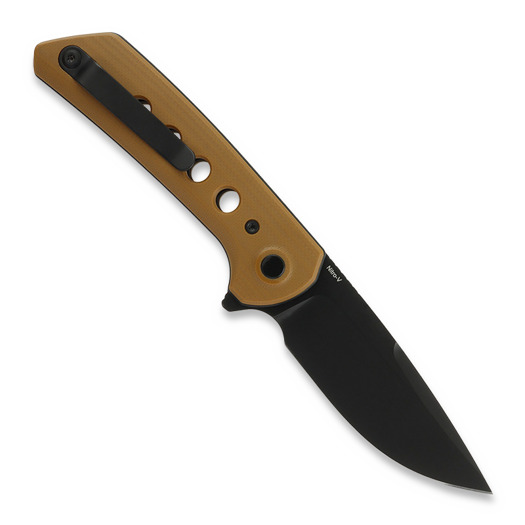 Reate PL-XF Tan G-10 sulankstomas peilis, PVD