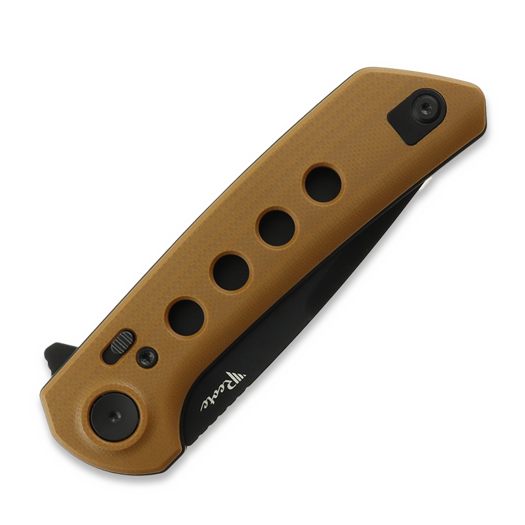 Reate PL-XF Tan G-10 folding knife, PVD