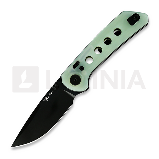 Skladací nôž Reate PL-XT Black PVD, jade G10, Speedholes