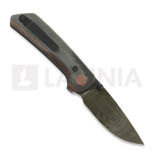 Складной нож Reate PL-XT Damascus, Red/Black Micarta