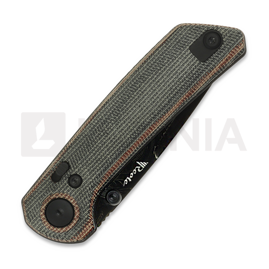 Reate PL-XT Damascus &ouml;sszecsukhat&oacute; k&eacute;s, Red/Black Micarta