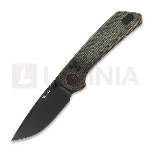 Reate PL-XT Nitro-V folding knife, Red/Black Micarta, Black PVD
