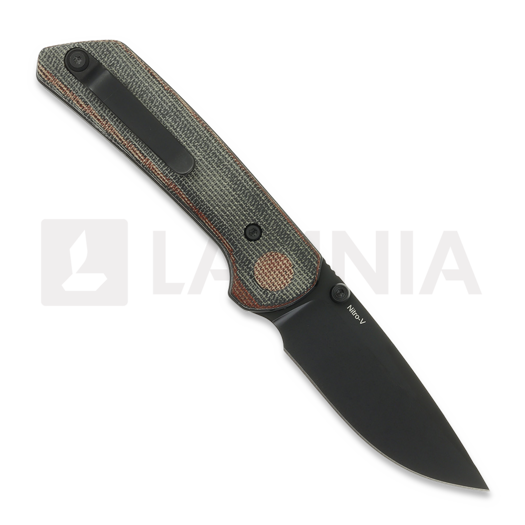 Reate PL-XT Nitro-V kääntöveitsi, Red/Black Micarta, Black PVD