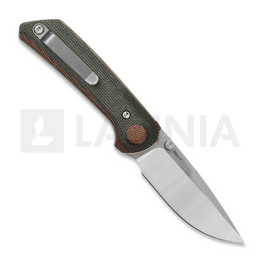 Coltello pieghevole Reate PL-XT Nitro-V, Red/Black Micarta, Satin