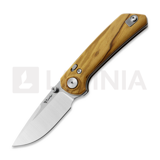 Reate PL-XT fällkniv, Olive Wood, Stonewashed