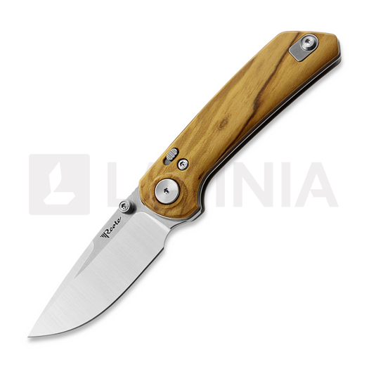 Reate PL-XT 접이식 나이프, Olive Wood, Stonewashed