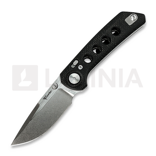 Couteau pliant Reate PL-XT Stonewashed, black micarta