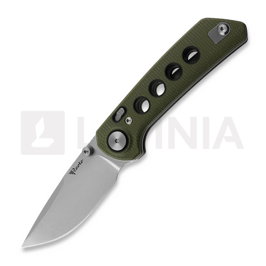 Reate PL-XT Stonewashed összecsukható kés, green micarta