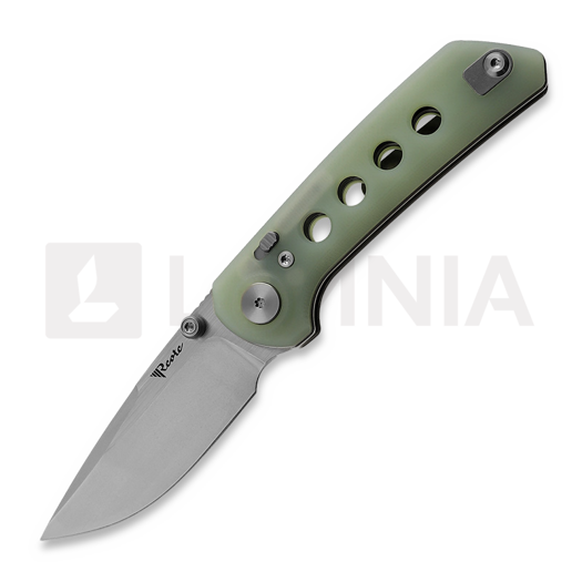 Nóż składany Reate PL-XT Stonewashed, Jade G10