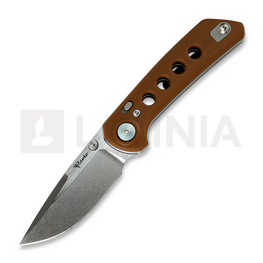 Reate PL-XT Stonewashed foldekniv, tan G10