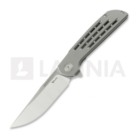 Reate Remedy 접이식 나이프, Bead Blast Titanium, Satin