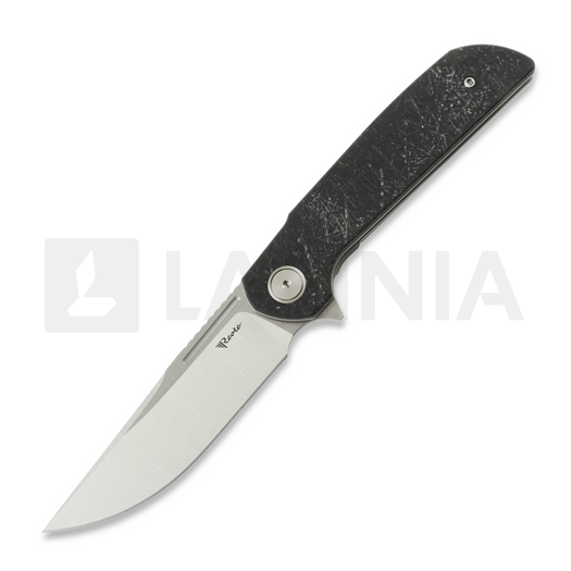 Reate Remedy 접이식 나이프, Black Glass FatCarbon, Satin