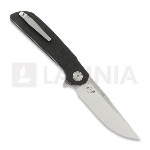 Reate Remedy összecsukható kés, Black Glass FatCarbon, Satin