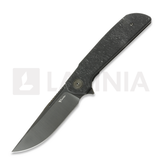 Reate Remedy sulankstomas peilis, Black Glass FatCarbon, Satin DLC