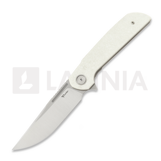 Reate Remedy összecsukható kés, White Glass FatCarbon, Satin