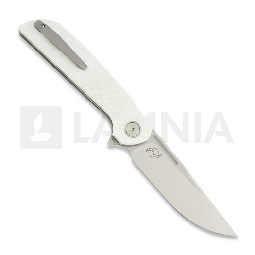 Reate Remedy összecsukható kés, White Glass FatCarbon, Satin