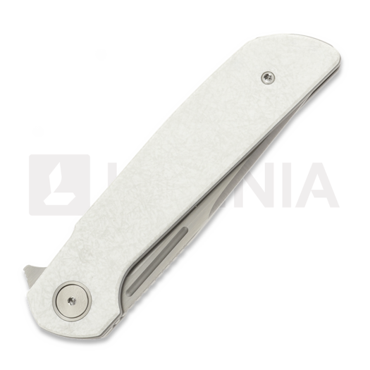 Reate Remedy összecsukható kés, White Glass FatCarbon, Satin