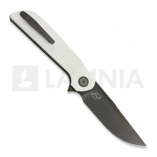 N&oacute;ż składany Reate Remedy, White Glass FatCarbon, Satin DLC