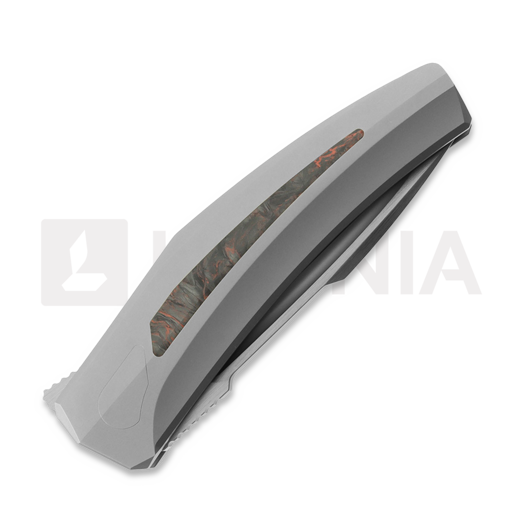 Reate Small Krypton k&auml;&auml;nt&ouml;veitsi, Bead Blast Ti/Red Dark Matter CF