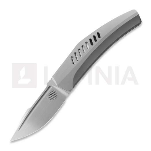 Reate Small Krypton foldekniv, Bead Blast Titanium, Hand Rubbed