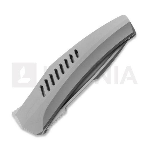 Reate Small Krypton folding knife, Bead Blast Titanium, Hand Rubbed