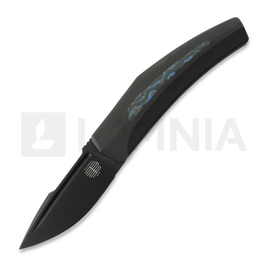 Reate Small Krypton סכין מתקפלת, Black Ti/Arctic Storm CF, Black PVD