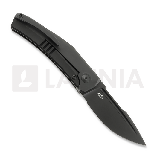 Reate Small Krypton sulankstomas peilis, Black Ti/Arctic Storm CF, Black PVD
