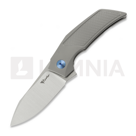 Reate T2500 접이식 나이프, Diamond Texture Gray Titanium, Satin